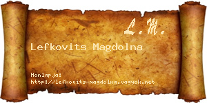 Lefkovits Magdolna névjegykártya