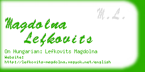 magdolna lefkovits business card